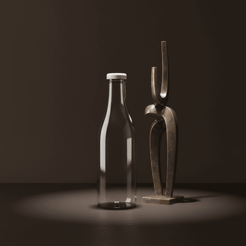 Nocturnal Bronze Statue Bottle