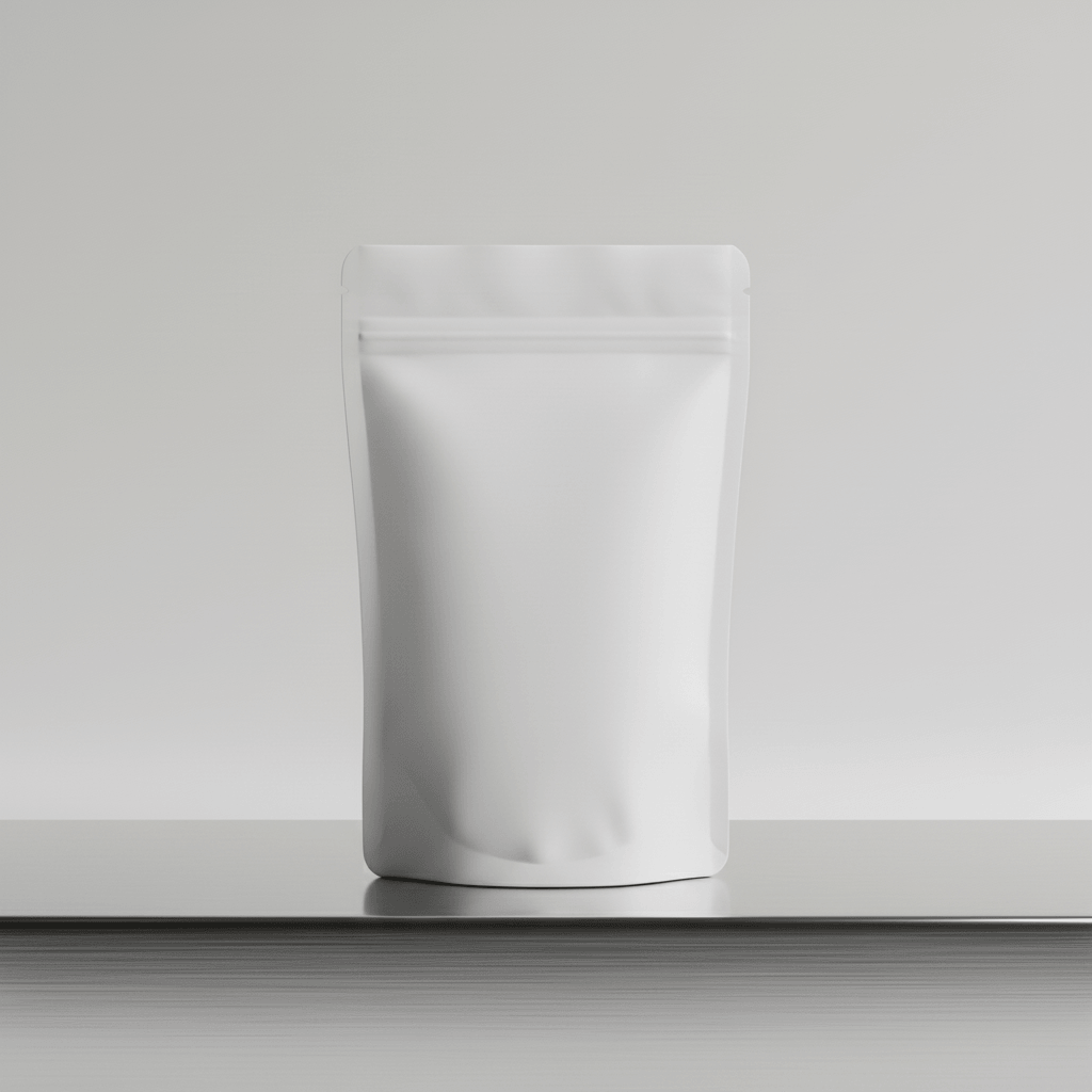 Clinical Aluminum Base Pouch AI product photo prompt