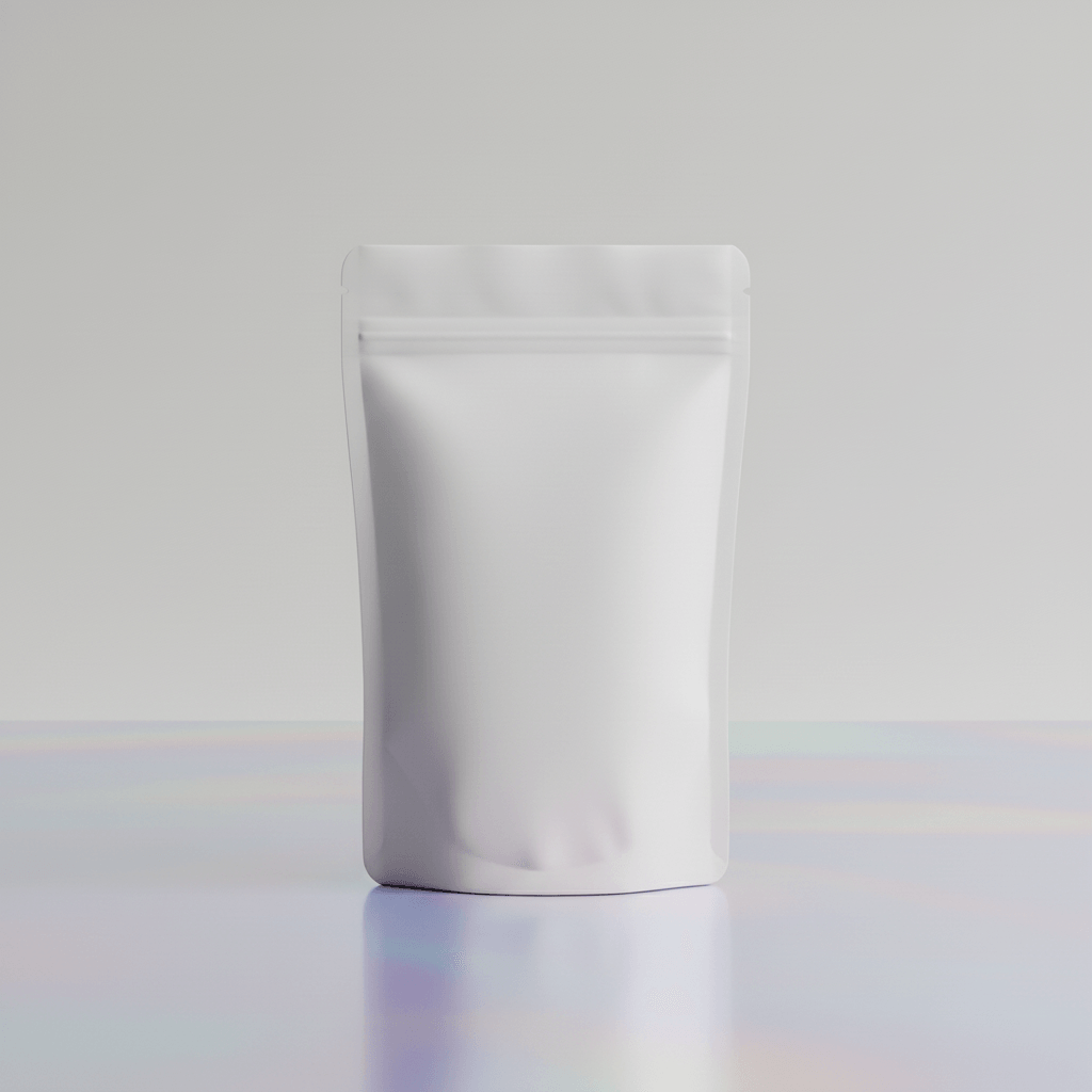 Clinical Holographic Pouch AI product photo prompt