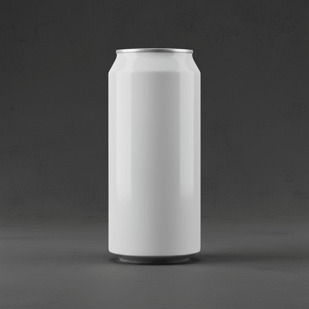 Matte Graphite Can AI product photo prompt