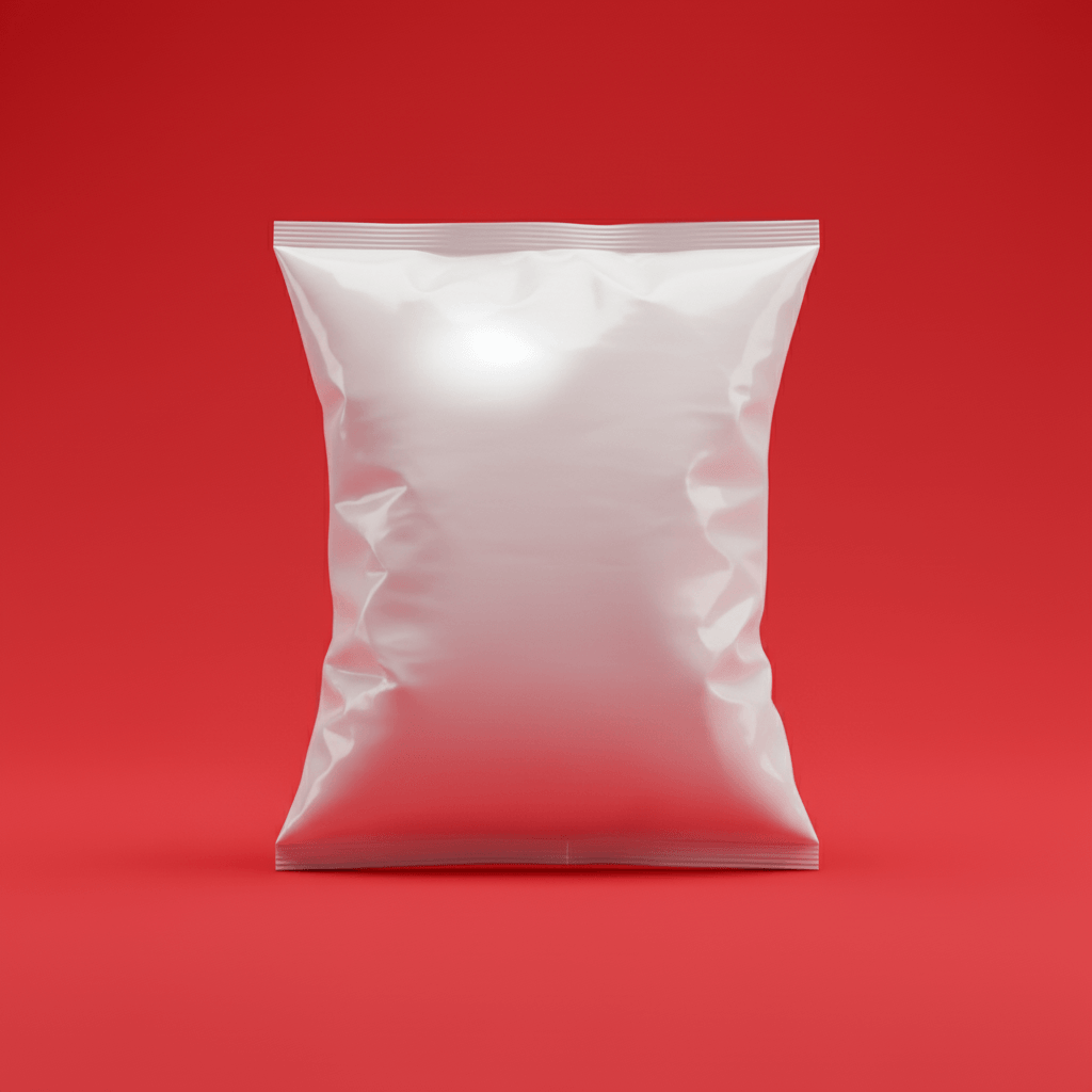 Hard Flash Red Studio Bag AI product photo prompt