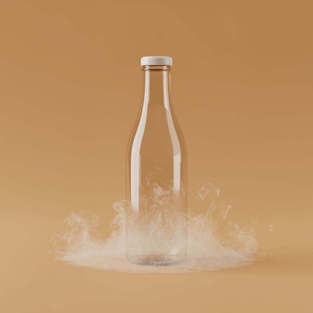 Mirage Heat Haze Bottle AI product photo prompt