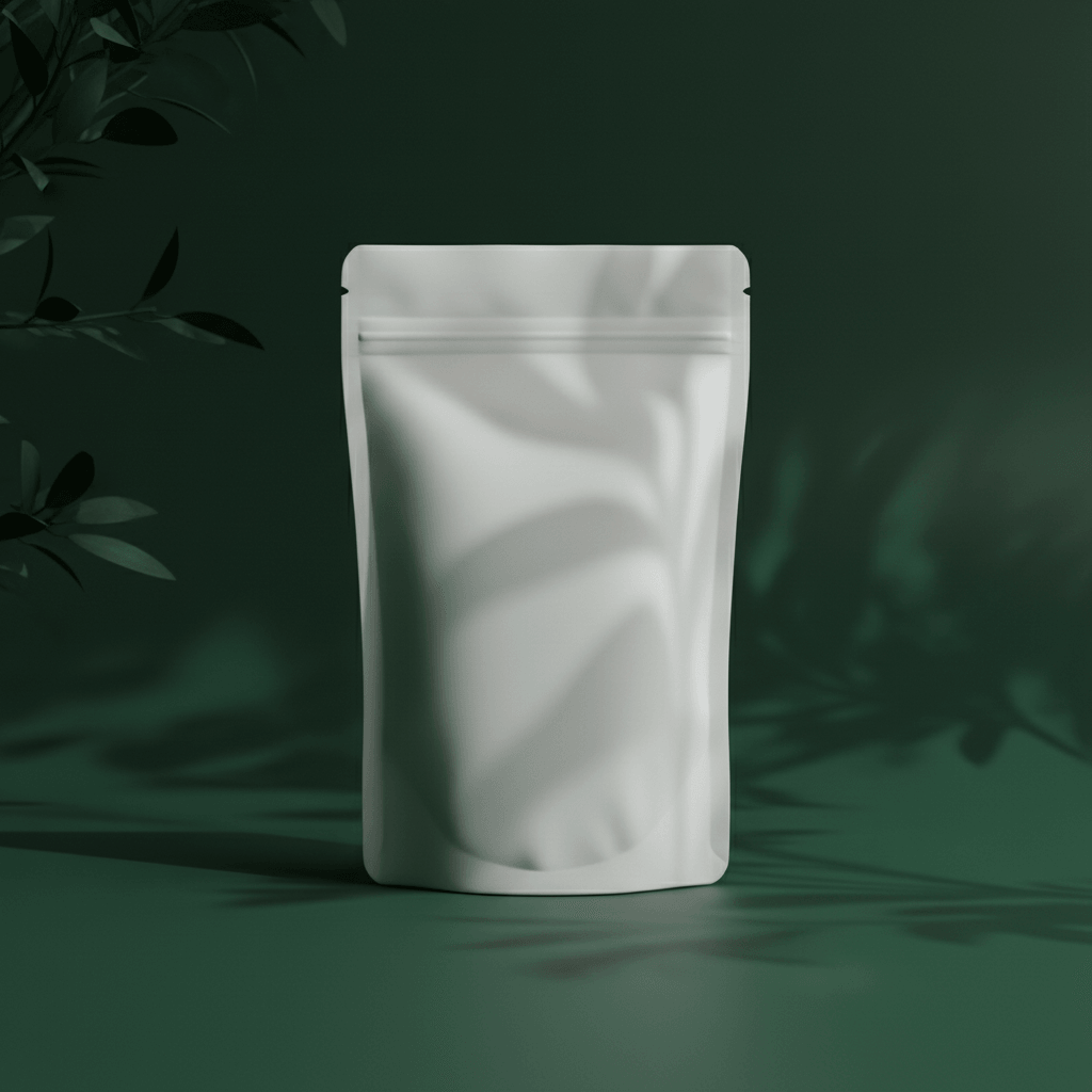 Nocturnal Midnight Garden Pouch AI product photo prompt