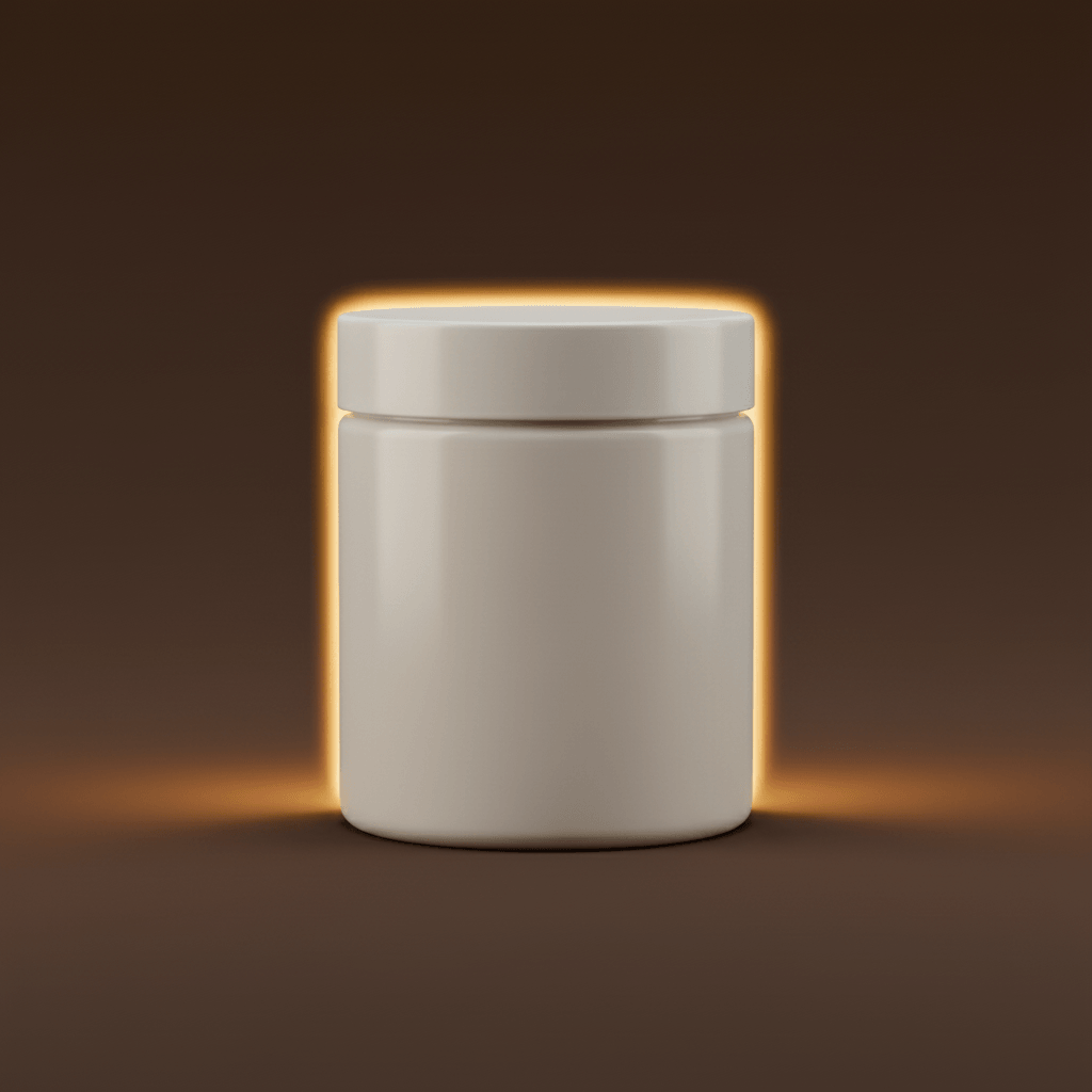Golden Saffron Rim Jar AI product photo prompt