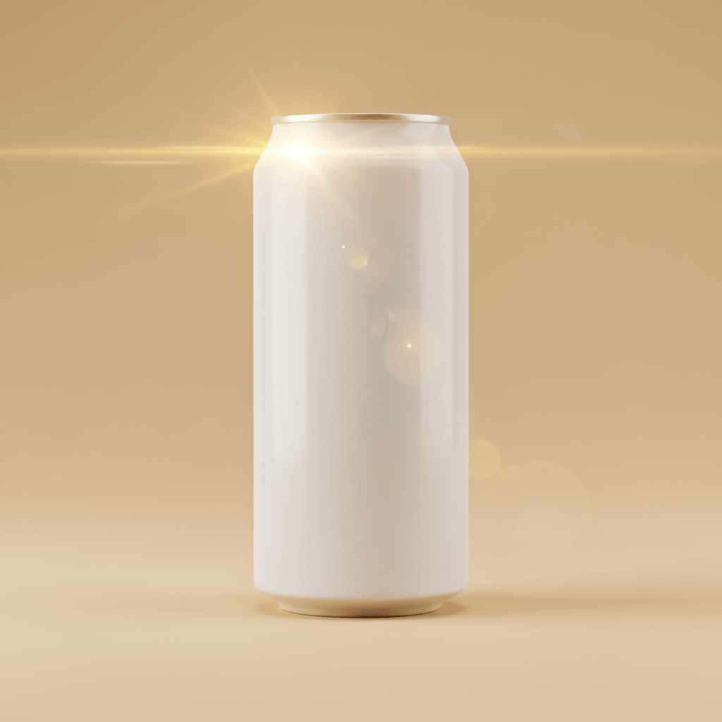 Direct Solar Flare Can AI product photo prompt