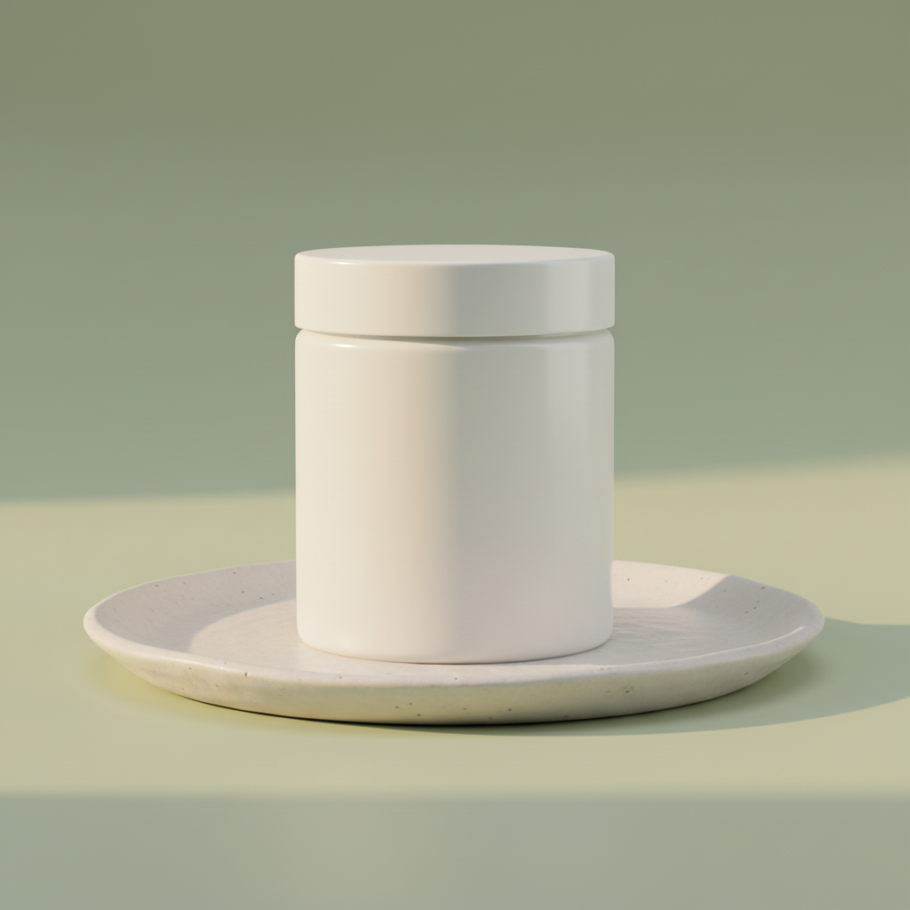 Botanical Ceramic Plate Jar AI product photo prompt