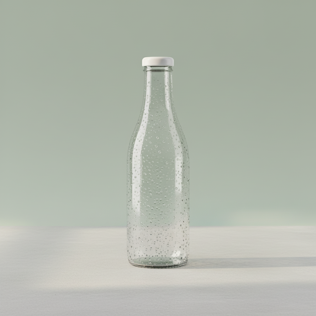 Botanical Dew Drop Bottle AI product photo prompt