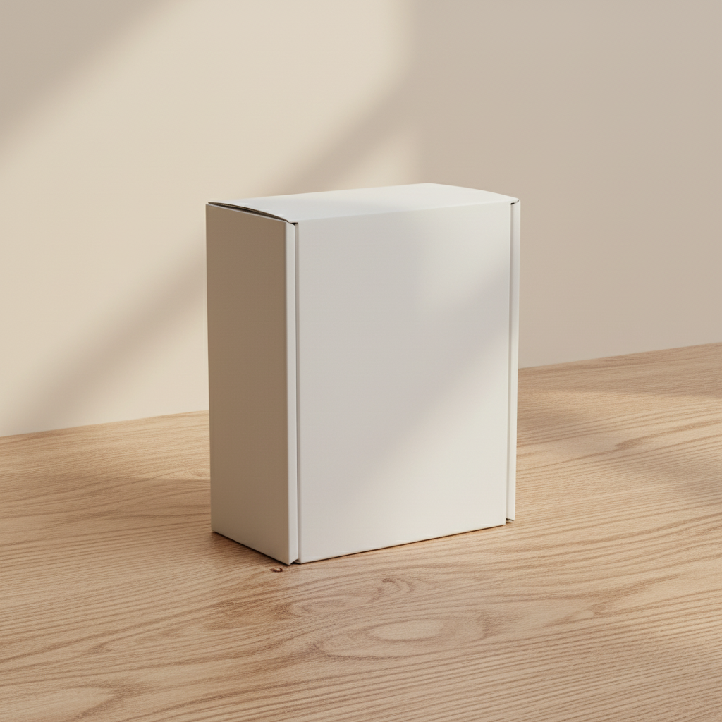 Botanical Oak Wood Box AI product photo prompt