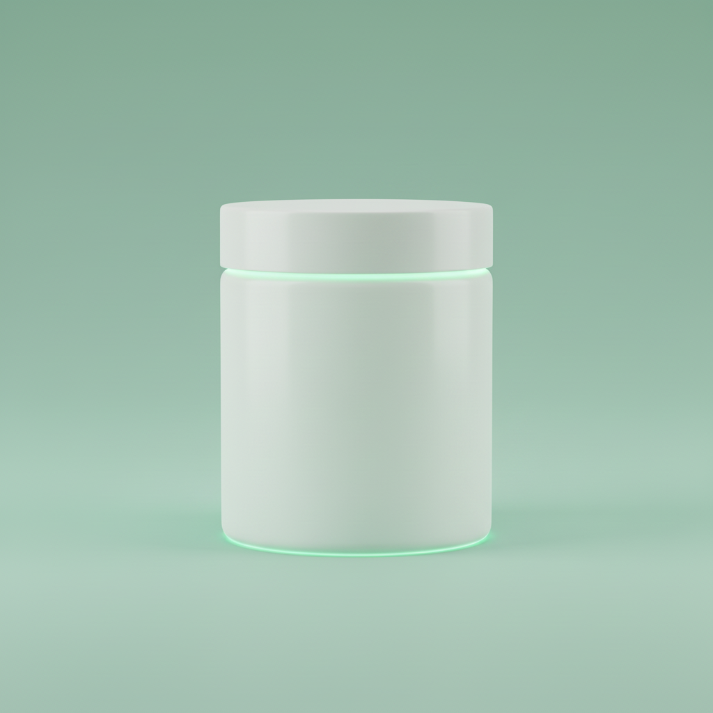 Neon Mint Chroma Jar AI product photo prompt