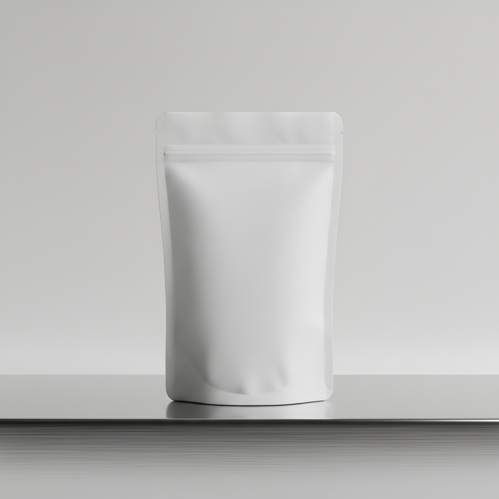 Clinical Aluminum Base Pouch AI product photo prompt