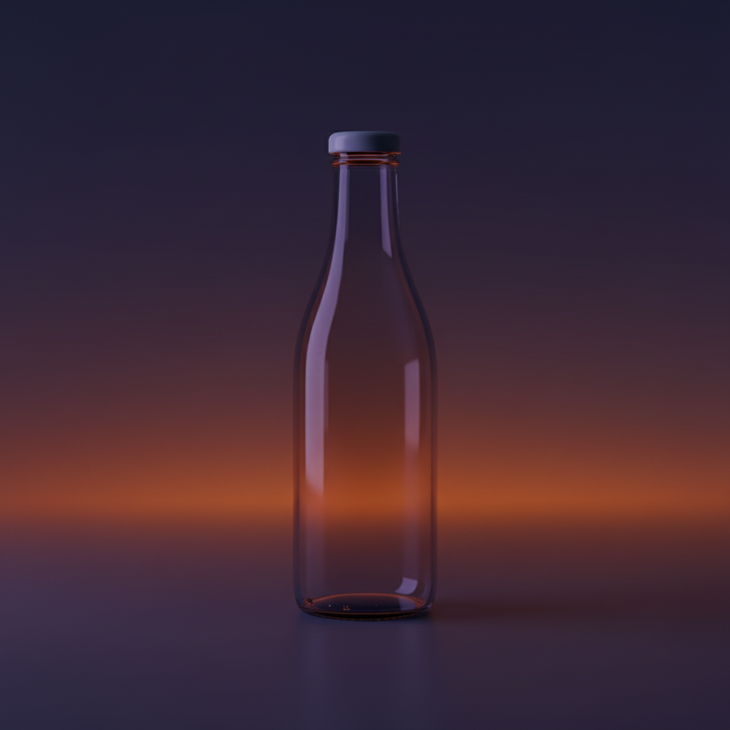 Purple Indigo Dusk Bottle AI product photo prompt