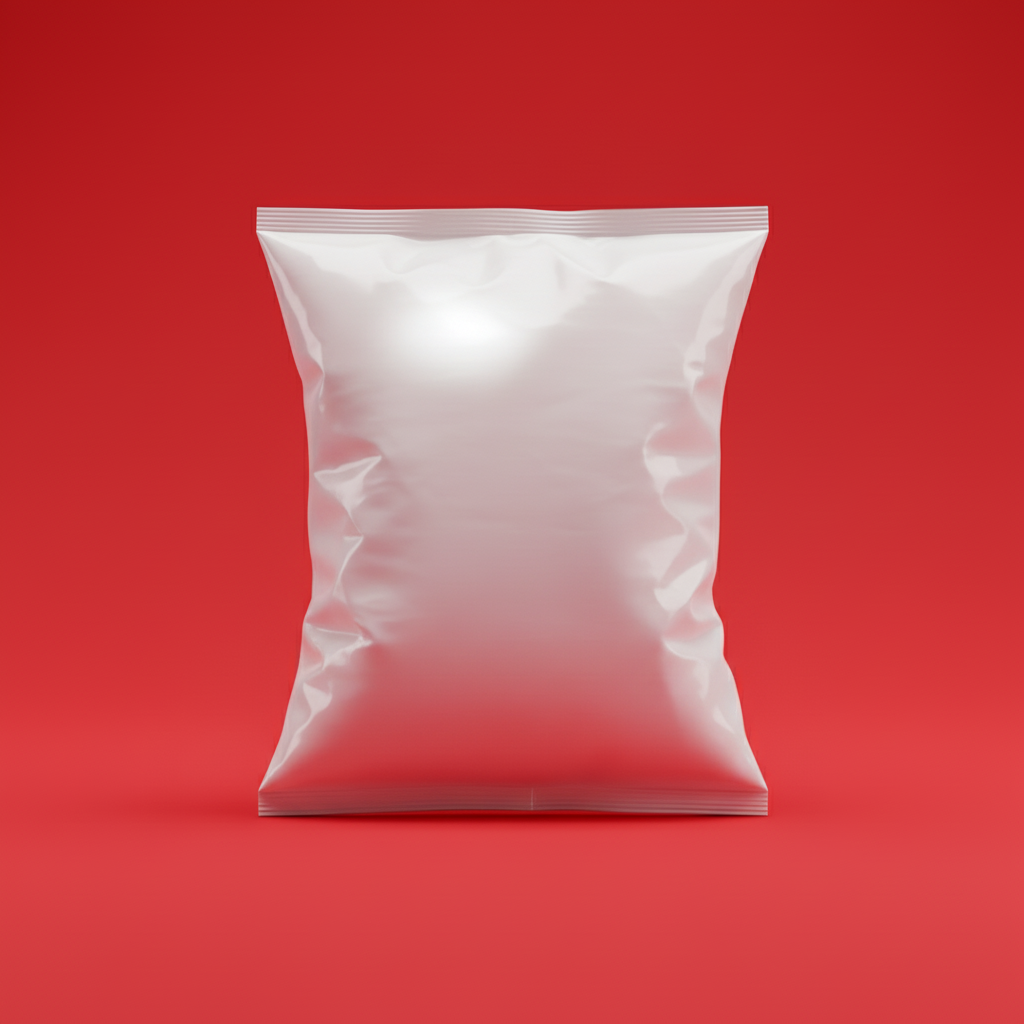 Hard Flash Red Studio Bag AI product photo prompt