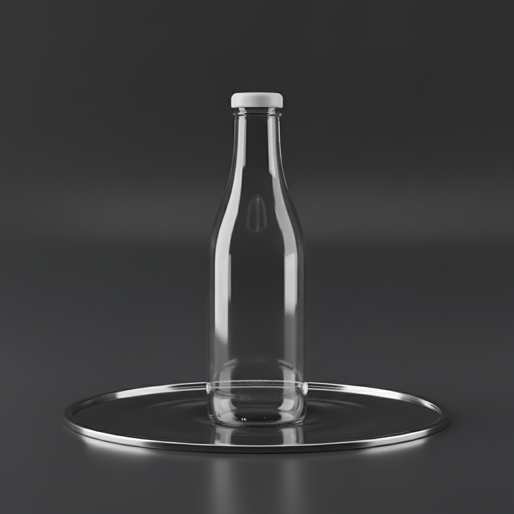 Mercury Liquid Metal Bottle AI product photo prompt
