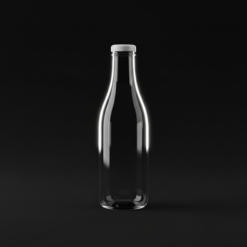 Rim Strobe Negative Bottle AI product photo prompt