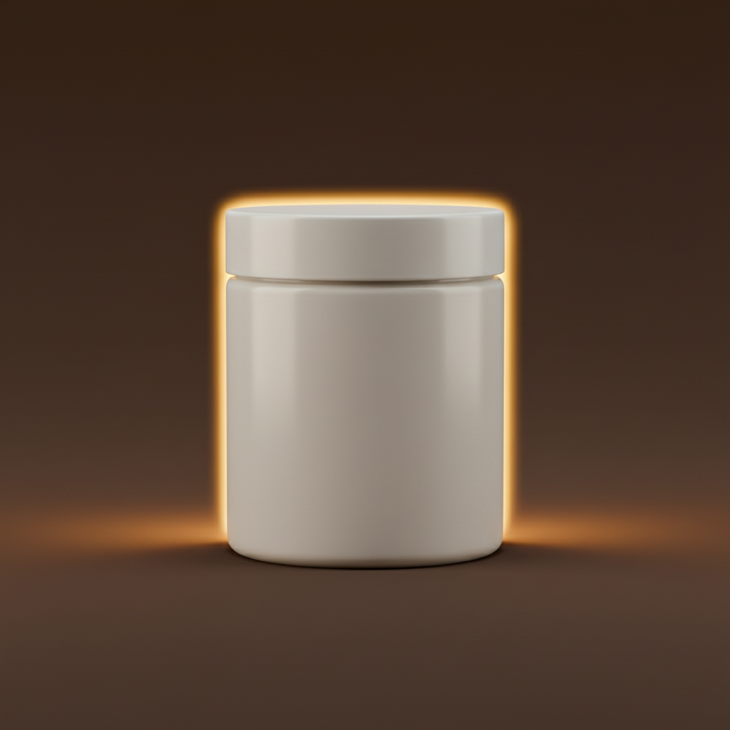 Golden Saffron Rim Jar AI product photo prompt